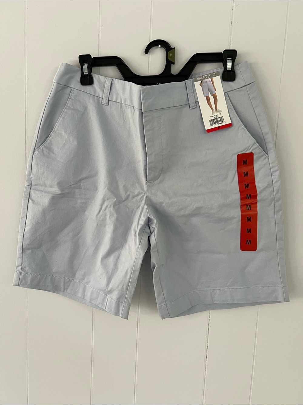 Matty M Light Gray Men's Flat Front Shorts